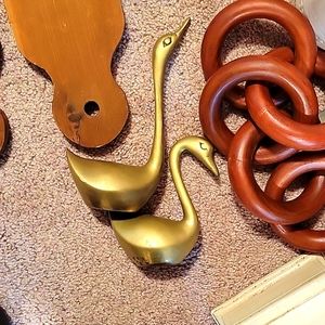 BRASS SWANS MID-CENTURY DECOR